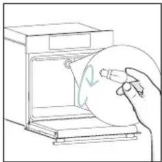 CANDY CA6 N5G3YTB - Changing the bulb on top: - 4