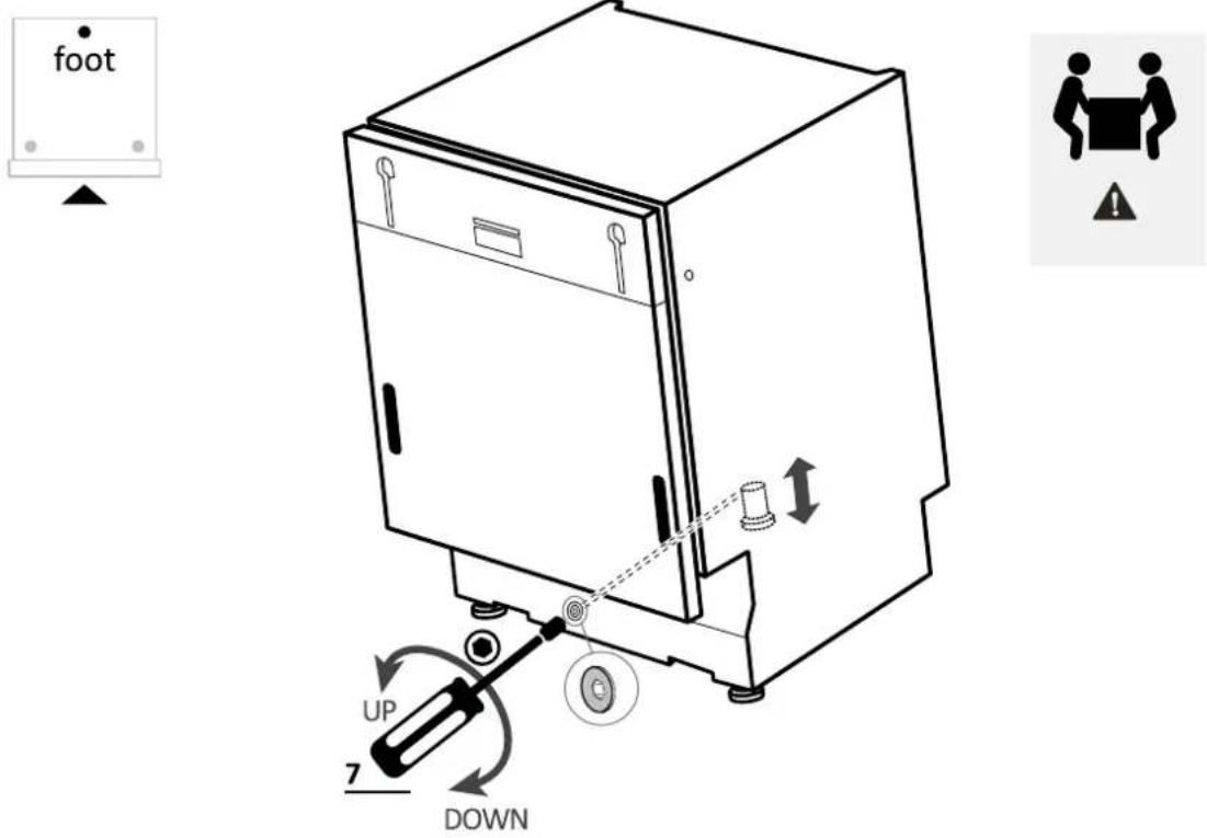 CANDY CI 4C7L0W-80 - Rear foot adjustment - 1