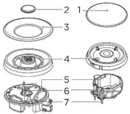 Orima ORQ-75-X - ■ Volte a montar os queimadores Auxiliar, Semi-rápido, Rápido e Coroa Tripla da seguinte forma: - 1