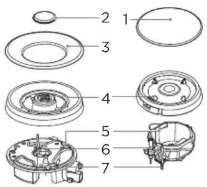 Orima ORQ-75-X - ■ Re-assemble the Auxiliary, Semi-Rapid, Rapid and Triple-Crown burners as follows: - 1