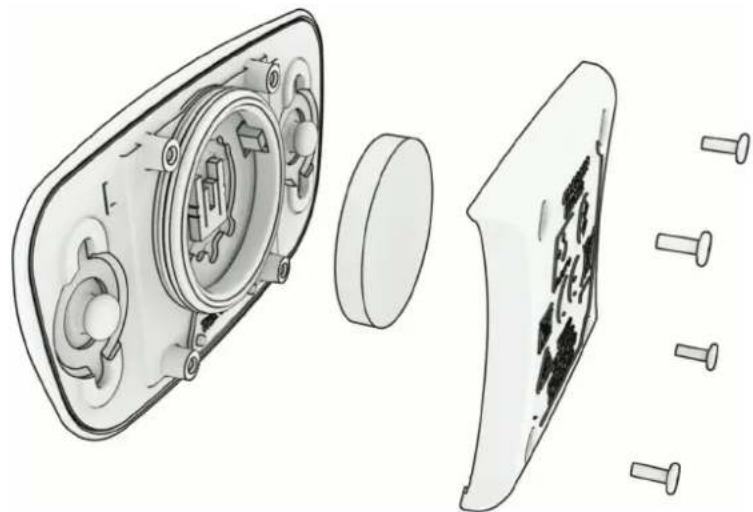 GARMIN Edge 1050 - Remplacement de la pile du HRM-Dual - 1