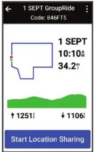 GARMIN Edge 1050 - Demarrage d'une session GroupRide - 1