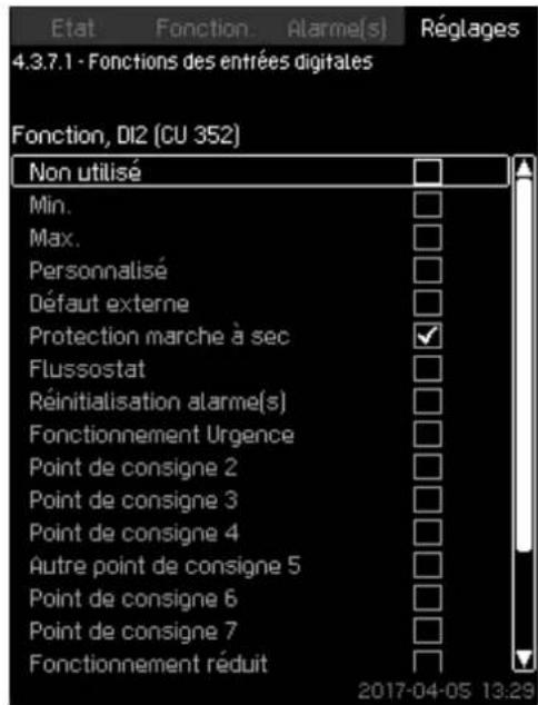 Grundfos Control MPC - Fonctions des entrées digitales (4.3.7.1) - 1