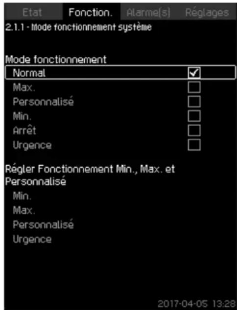Grundfos Control MPC - Mode fonctionnement système (2.1.1) - 1