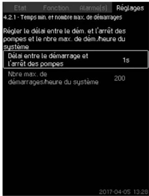 Grundfos Control MPC - Nbre max. de démarrages/heure du système (4.2.1) - 1