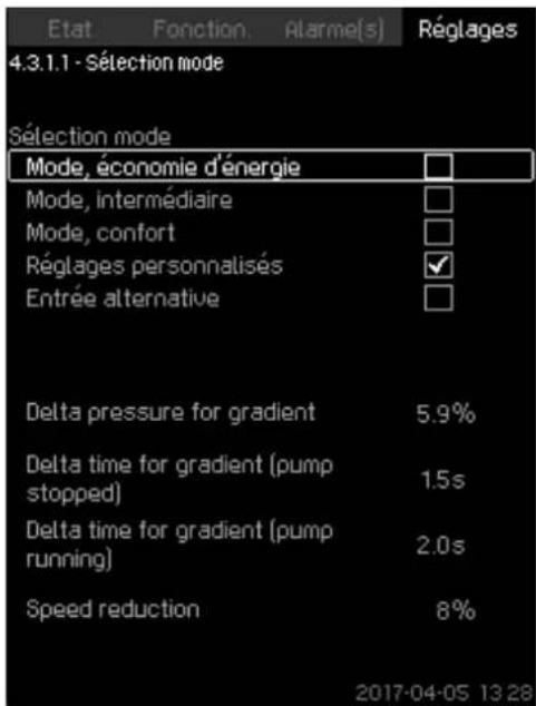 Grundfos Control MPC - Sélection mode - 1