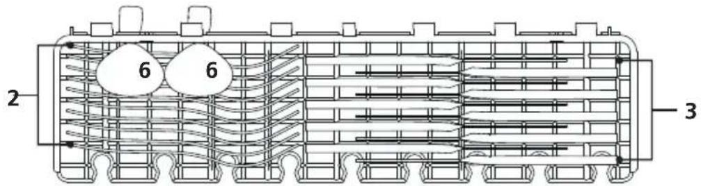 EDESA EDW-6230 WH - 3.Cutlery rack: - 1