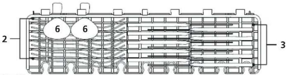 EDESA EDW-6230 WH - Cesta inferior: - 2