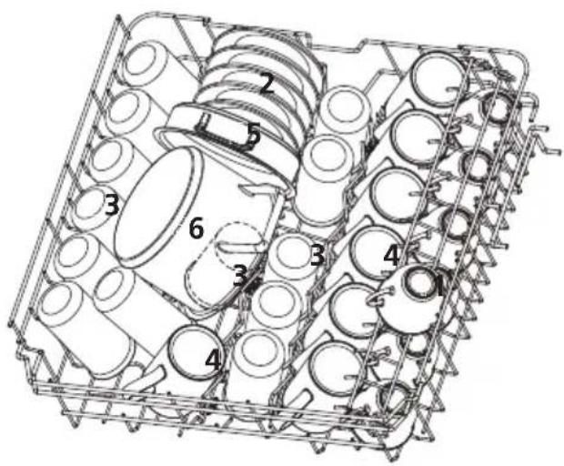 EDESA EDW-6230 WH - Upper basket: - 1