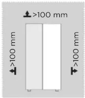 EDESA ESS-1833 NF EX - Dimensions et dégagements - 1