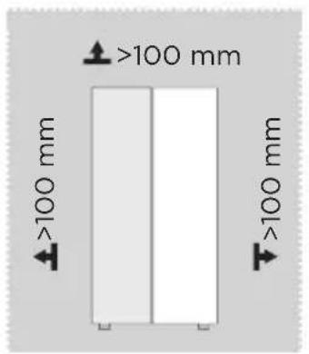 EDESA ESS-1833 NF EX - Abmessungen und Abstände - 1
