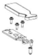 EDESA EFT-1611 WH - Parts already mounted on the door (as shipped): - 1