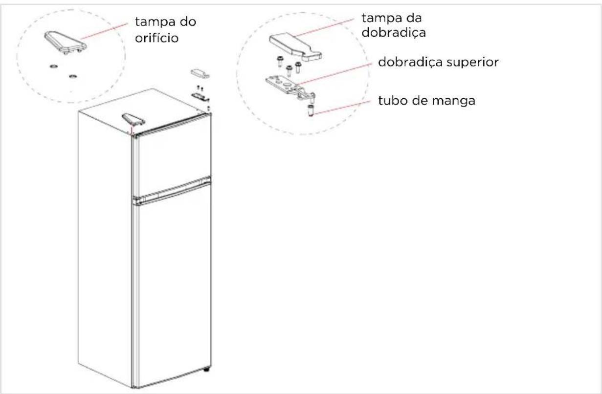 EDESA EFT-1611 WH - Peças já montadas na porta (tal como enviado): - 7