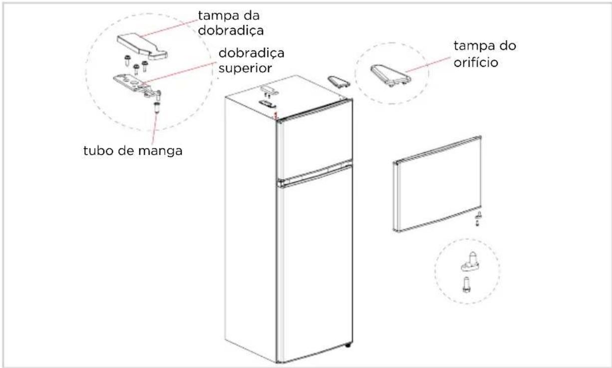EDESA EFT-1611 WH - Peças já montadas na porta (tal como enviado): - 11