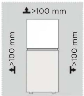 EDESA EFT-1611 WH - Dimensions et dégagements - 1