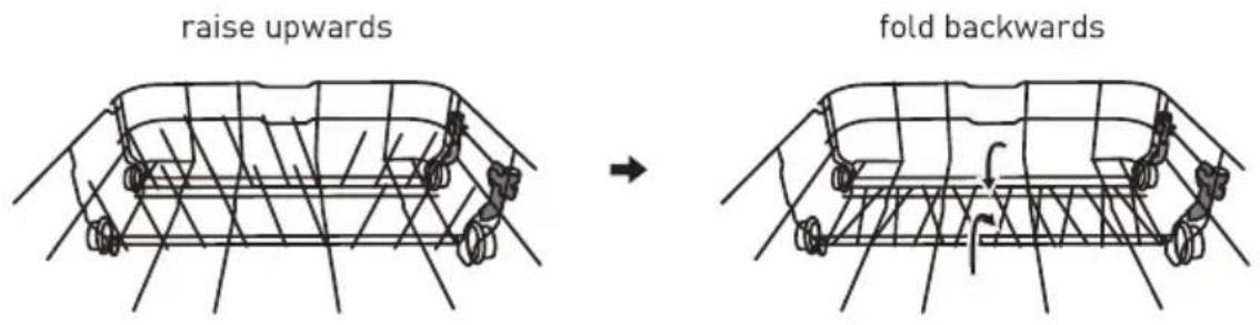 EDESA EDW-4710 X - Folding back the rack shelves - 1