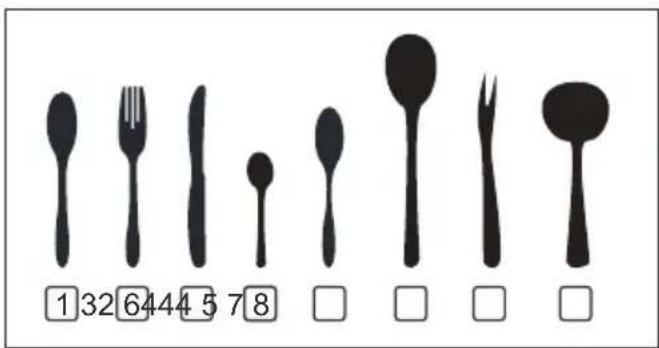 EDESA EDW-4710 WH - Cesta de talheres: - 2