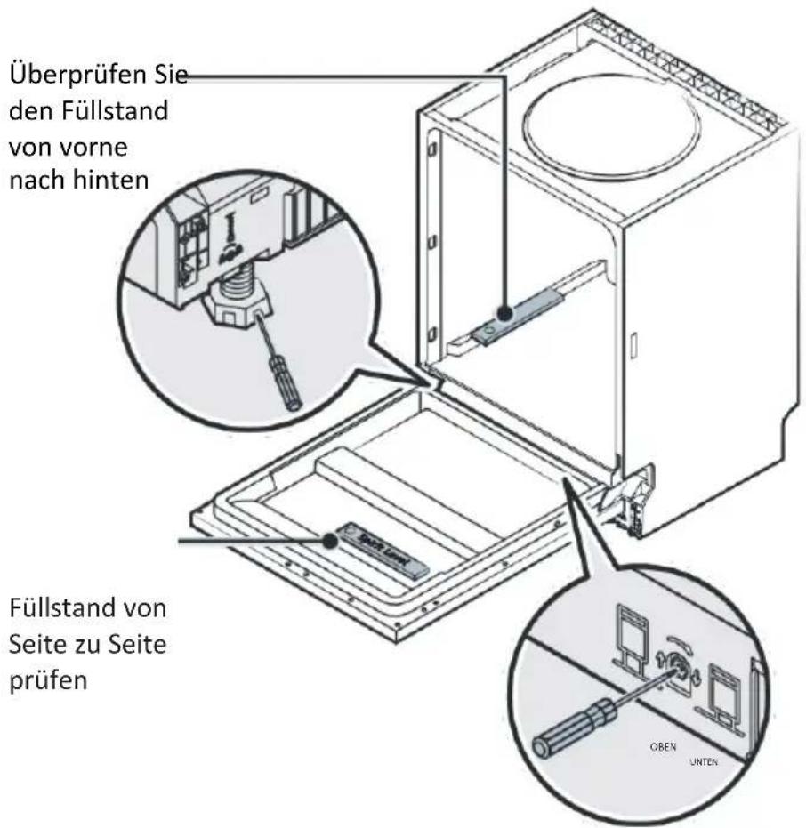 EDESA EDW-4610 X - Schritt 5: Nivellieren Sie den Geschirrspüler - 1