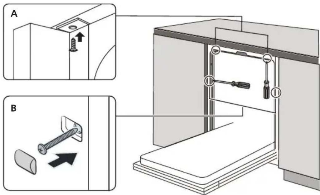 EDESA EDB-4711-I SL - Passo 3. Passos de instalação da máquina de lavar louça - 2
