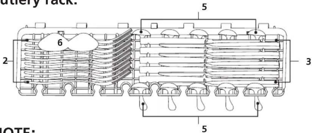 EDESA EDW-4610 WH - Lower basket: - 2