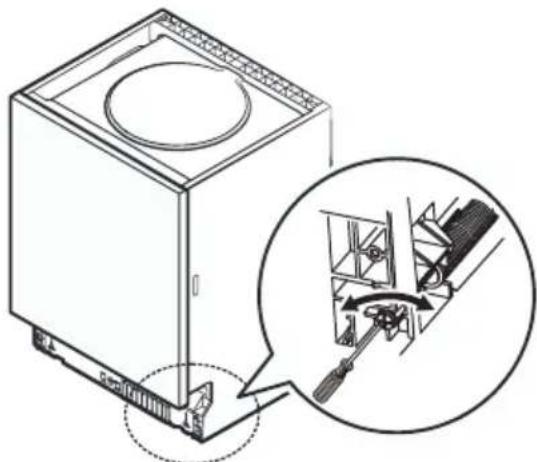 EDESA EDW-4610 WH - Passo 3. Ajuste de tensão da mola da porta - 1