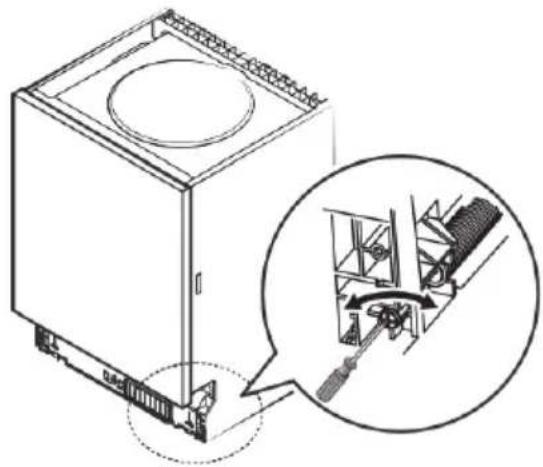 EDESA EDW-4610 WH - Étape 3. Réglage de la tension du ressort de porte - 1