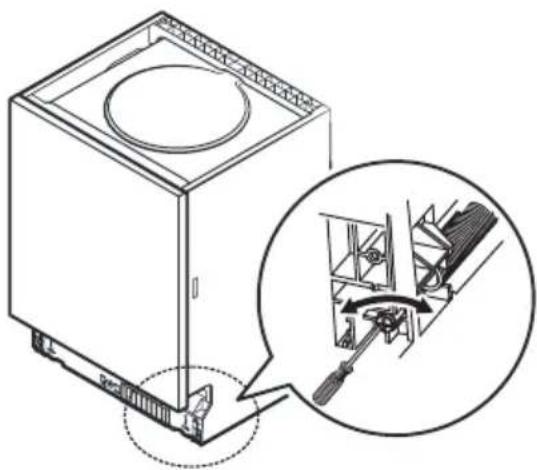 EDESA EDW-4610 WH - Step 3. Tension adjustment of the door spring - 1