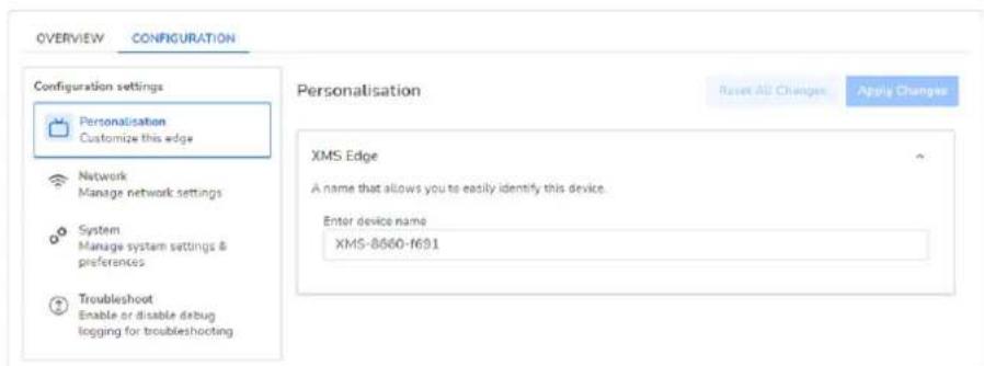 Barco XMS Cloud - Cliques sur Configuration. - 1