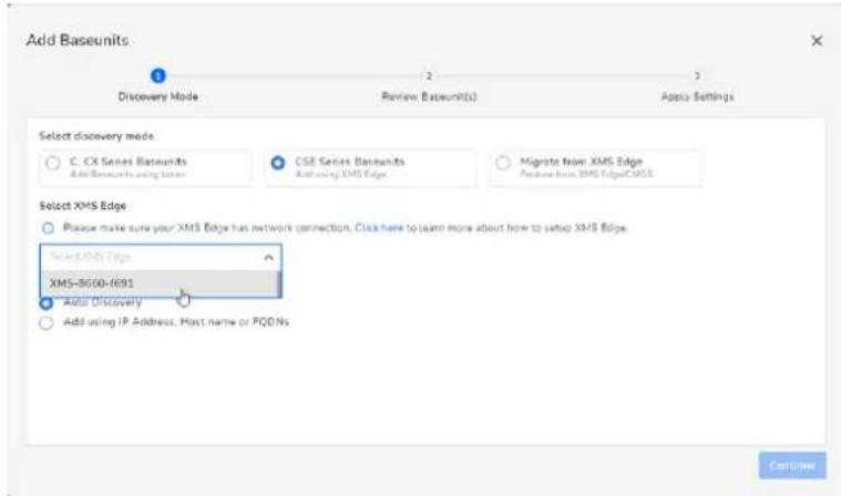 Barco XMS Cloud - Comment ajouter Base Units de la série CSE à l'aide de XMS Edge - 3