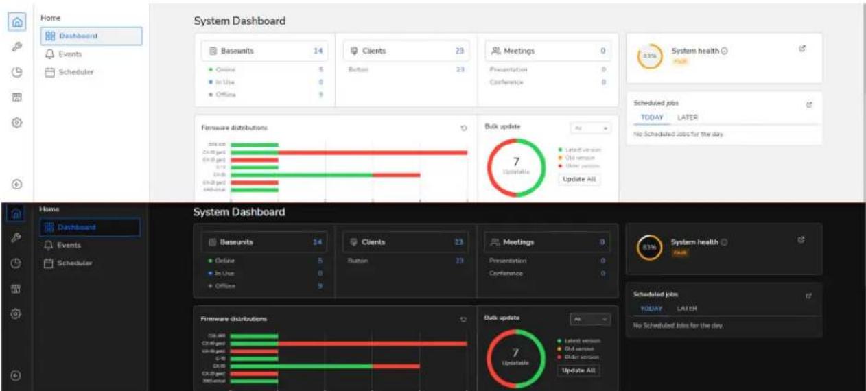 Barco XMS Cloud - À propos du curseur de thème - 1