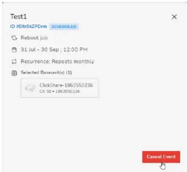 Barco XMS Cloud - Comment proceder à une annulation - 1