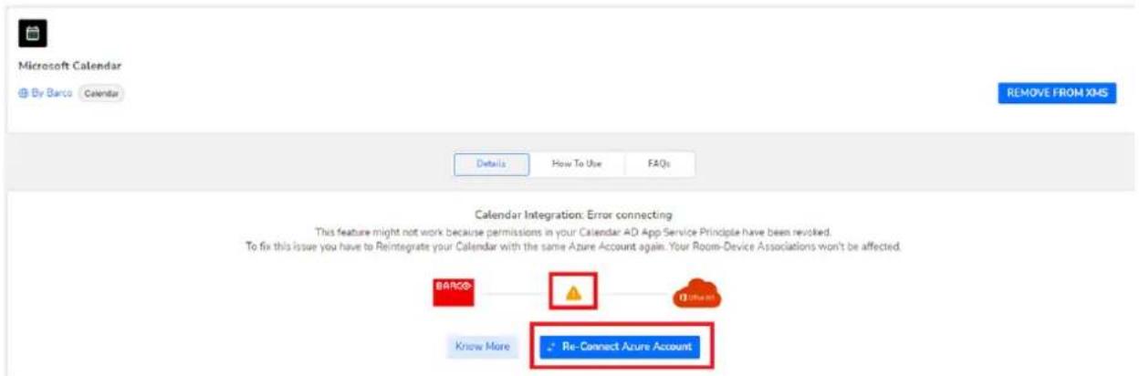 Barco XMS Cloud - Que faire après avoir retire le calendrier par accident - 2