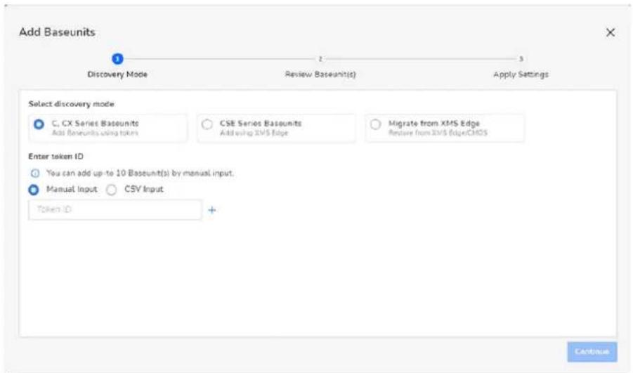Barco XMS Cloud - Comment ajouter des Base Units des séries C et CX à l'aide d'un jeton de d - 2