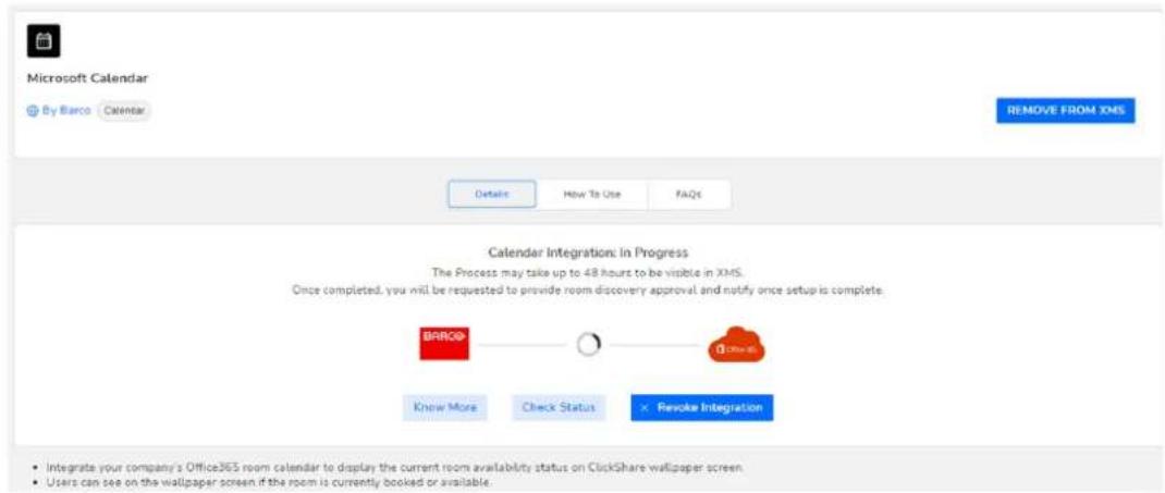 Barco XMS Cloud - Comment configurer le calendrier (en tant qu'administrateur informatique) - 3