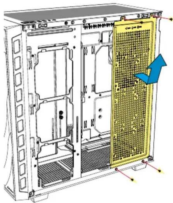 Sharkoon REBEL C80M - Installer le radiateur sous le panneau supérieur - 1