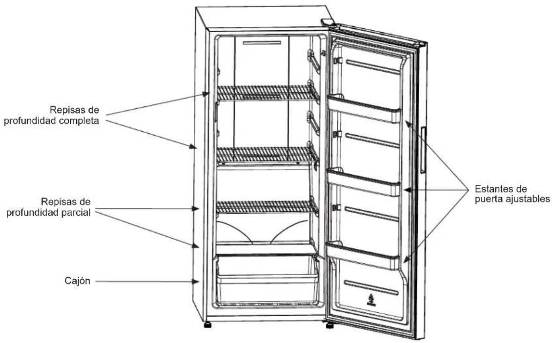 HOTPOINT HUF13LTRWW - Estantes de Puerta Ajustables - 1