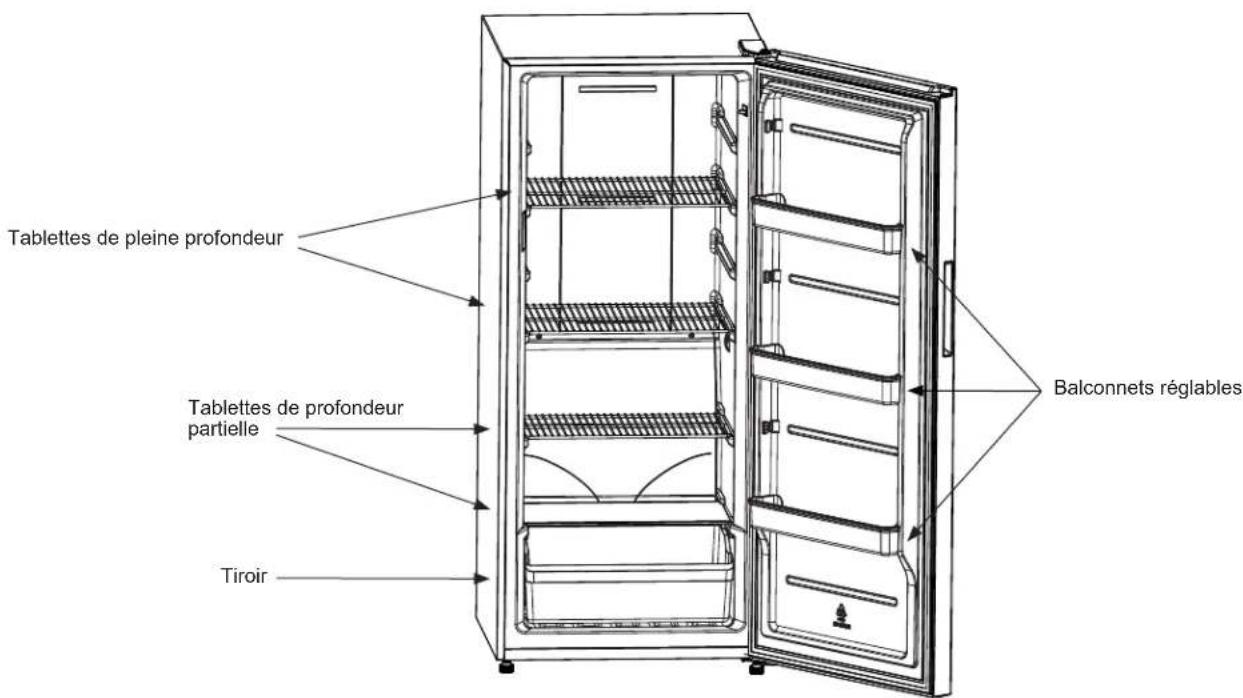 HOTPOINT HUF13LTRWW - Balconnets réglables - 1