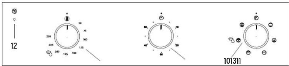 EDESA EOE-7040 BK - Control panel with 3 knobs - 1