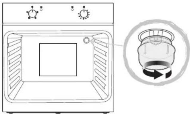 EDESA EOE-7040 BK - Replacing the oven light bulb - 1