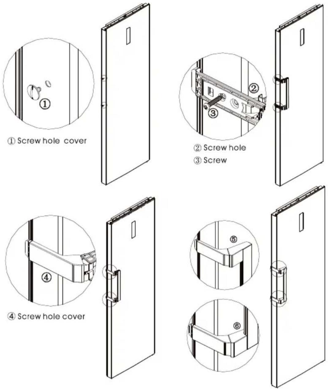EDESA EZS-1823 NF WH - Door handle installation - 1