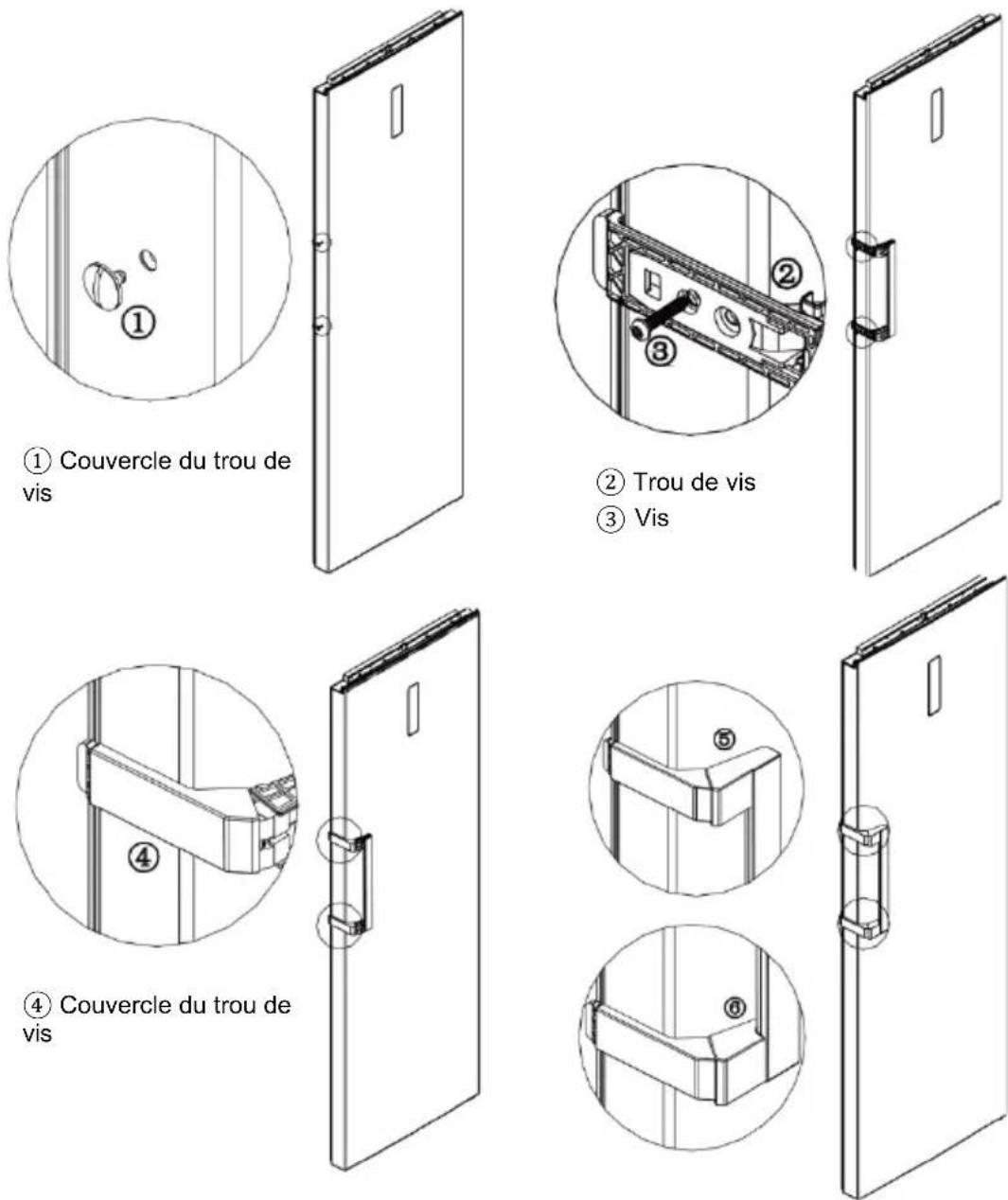 EDESA EFS-1823 NF WH - Installation de la poignée de porte - 1