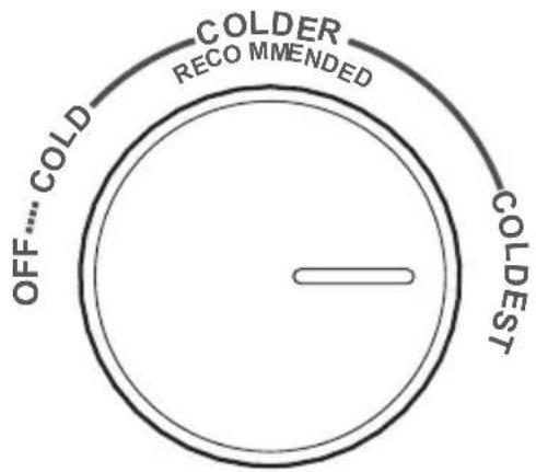 EDESA EFC-1822 NF WH - Temperature setting of the Fridge Compartment - 1