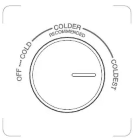 EDESA EFC-1822 NF WH - Réglage des températures des compartments réfrigérateur et congélateur - 1