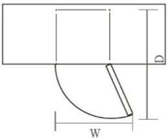 EDESA EFC-1832 NF EX - Door Space Requirements - 1