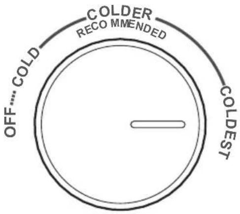 EDESA EFC-1821 ST WH - Temperature setting of the Fridge Compartment - 1