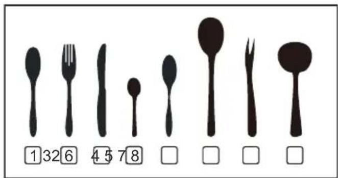 EDESA EDW-6231 WH - Cesta de talheres: - 2