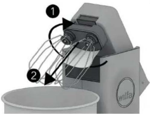 WILFA ProBaker Timer KM2BS-T70 - MONTERING AF DOBBELT PISKERIS - 1