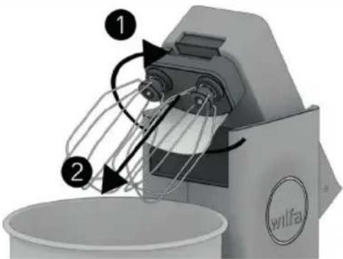 WILFA ProBaker Timer KM2BS-T70 - FIXATION DU DOUBLE FOUET - 1