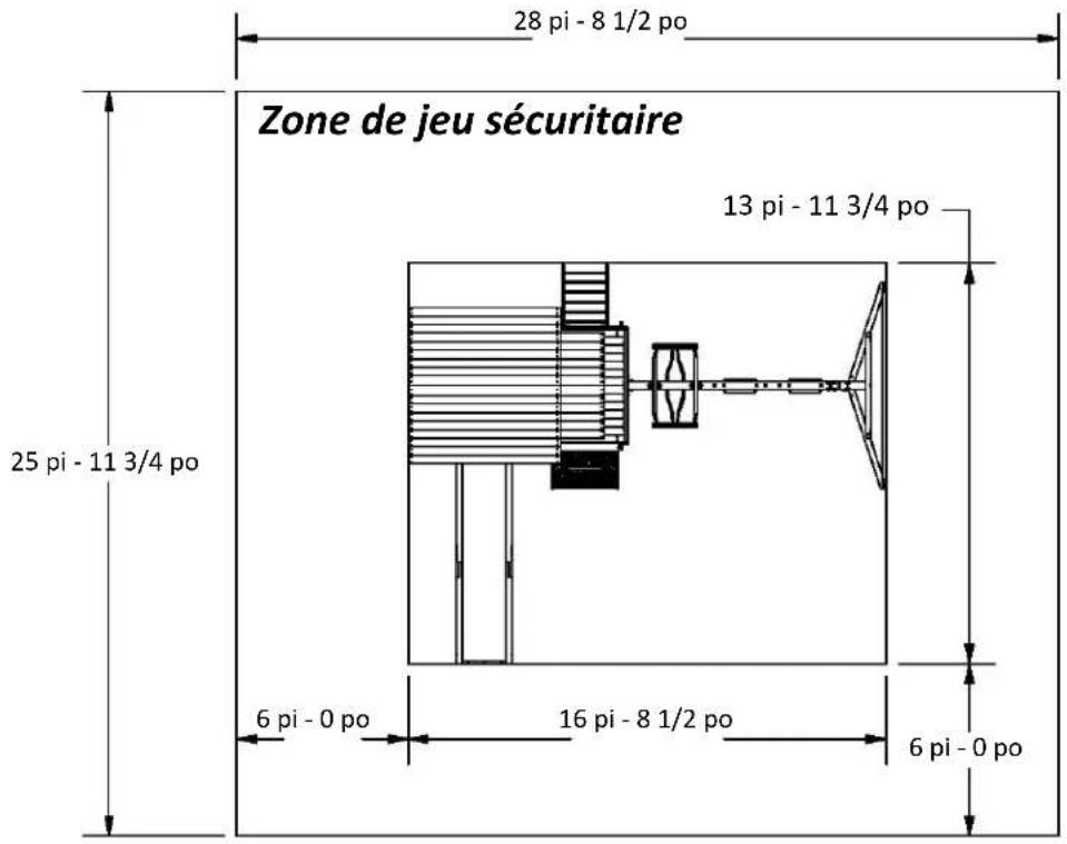 Backyard Discovery Liberty II - Dimensions de la configuration de base - 1