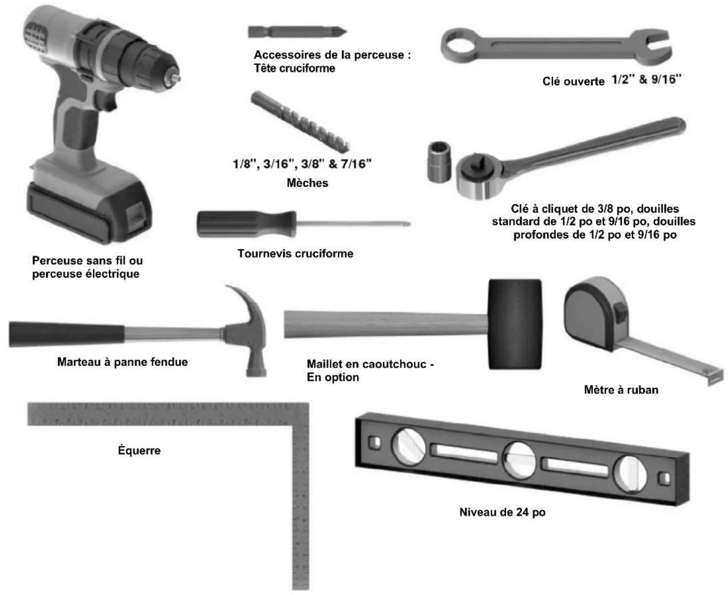 Backyard Discovery Big Brutus - PRÉ-ASSEMBLAGE ÉTAPE 2 - OUTILS NÉCESSAIRES - 1